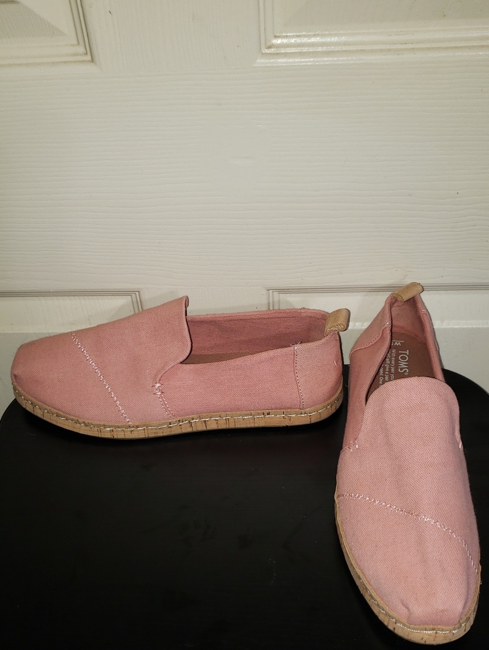 EUC TOMS Women's Pink Slip-On Espadrille Flats